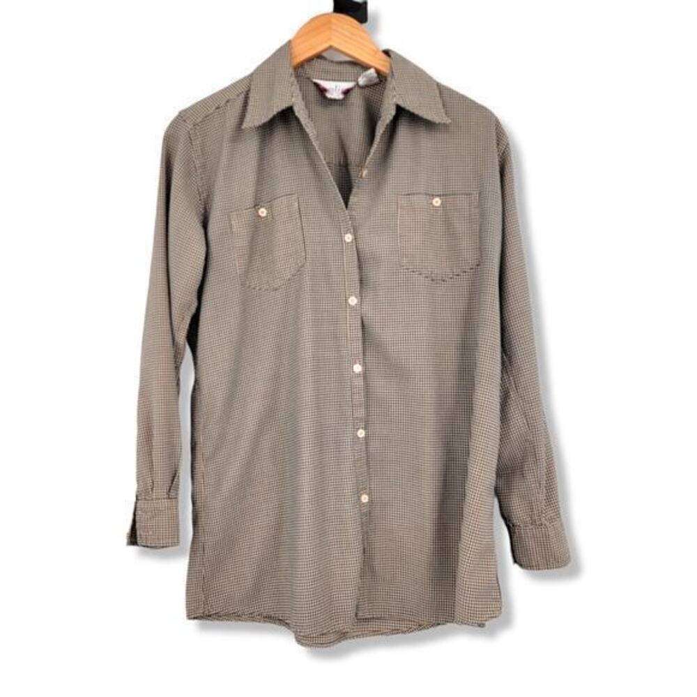 Vintage Carolina Colours‎ Women's Check Plaid Button Down Shirt Size Small